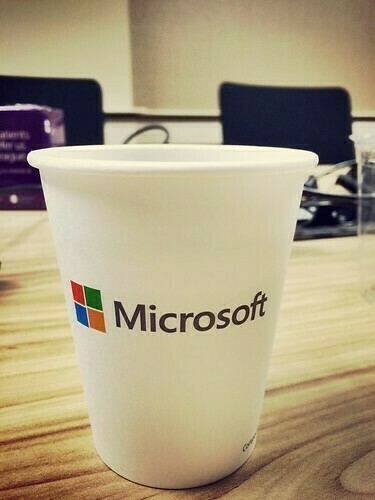 Powered by Microsoft (coffee)